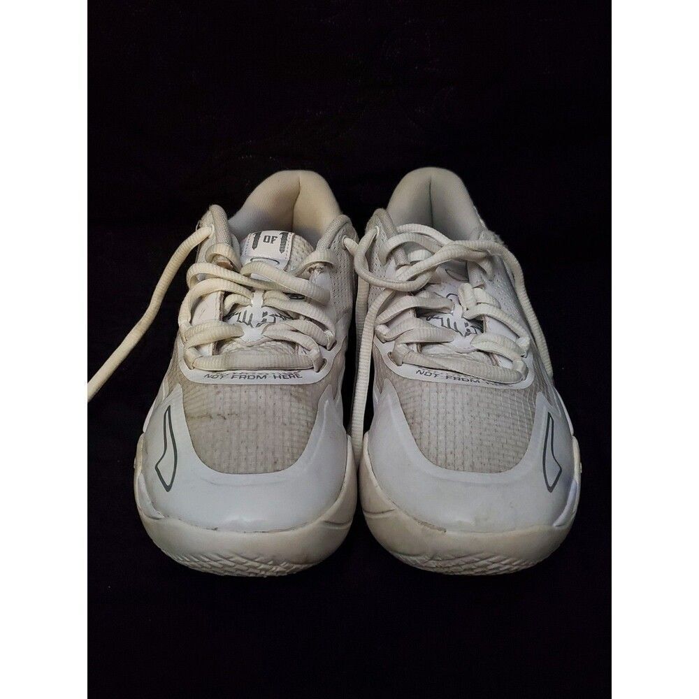 Puma MB.02 Shoes Mens Size 7 White Mesh Basketball Low Top Sneakers 377368-04